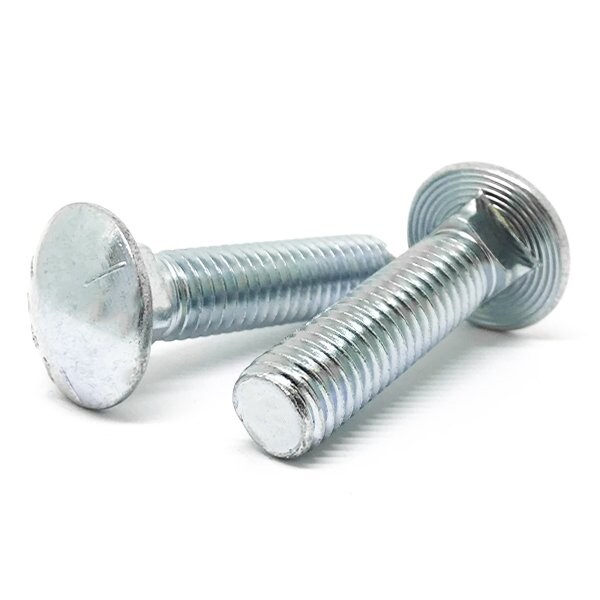 Boltsandnuts.Com Carriage Bolt, Square Neck, 3/8"-16, 4 in L, Grade 5, Zinc Plated, 5 PK 37C400BCG5Z-5 - main